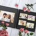 Scrapbook Album, 10 Inches, 80 DIY Black Papes LUNIQI Photo Collection with Phonto Opening and Gift Bow Knot, for Wedding, Valentines,Graduated, Party Day, Love Moment Recorder with 6 Corner Stickers