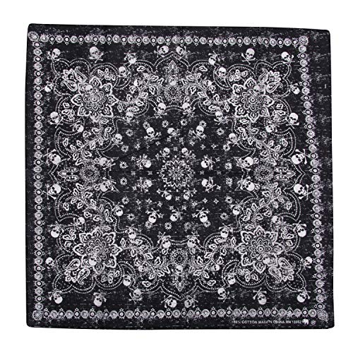 Original Elephant Brand Bandanas 100% Cotton 5 Pack (Skulls)