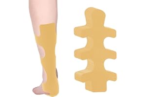 12pcs Precut Kinesiology Tape for Achilles Tendon, Waterproof & Breathable Athletic Tape Enhance Elastic Sports Patch Strips 