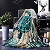 Aomike Flannel Fleece Throw Blanket for Couch- 39" x 49", Underwater World Sea Turtle Nature Watercolor Style Blanket Super Soft Cozy Plush Microfiber Fluffy Blanket Lightweight Warm Bed Blanket