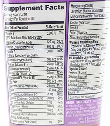  Trader Joe s Women s Once Daily Multivitamin Mineral 