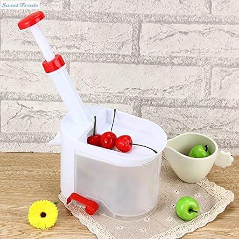 Amazon Com Cherry Pitter Seed Remover Machine Cherries Corer With Container Kitchen Gadgets Tool Kitchen Dining