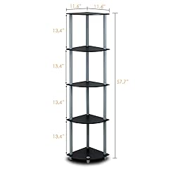 Furinno Turn-N-Tube 5 Tier Corner Display Rack