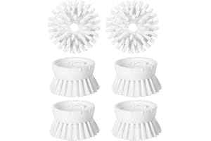 BEIBUNHN 6Pcs Palm Brush for OXO Dish Brush Refill Head, Kitchen Dish Brush Replacement Head for OXO Brush Head Replacement, Dish Scrub Brush Kitchen Gadgets Kitchen Scrubbers for Dishes (Round)