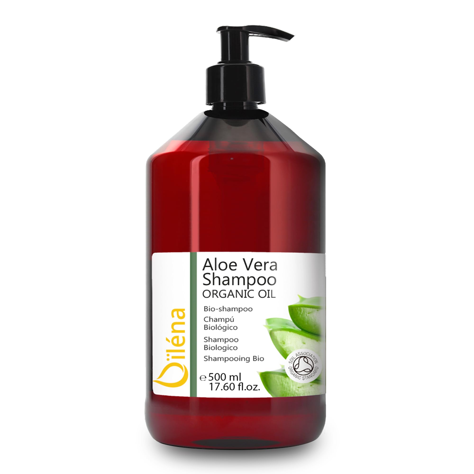 Organic Hair Shampoo Aloe Vera, Argan, Vitamins Infused, Sulfate & Silicone Free Hair Loss Prevention Restores Lipid Balance Adds Volume, Radiance, 500 ml