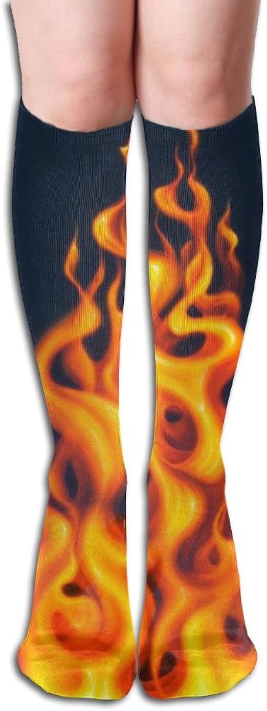 Novelty Special Flame Knee High Socks Halloween Tube Socks