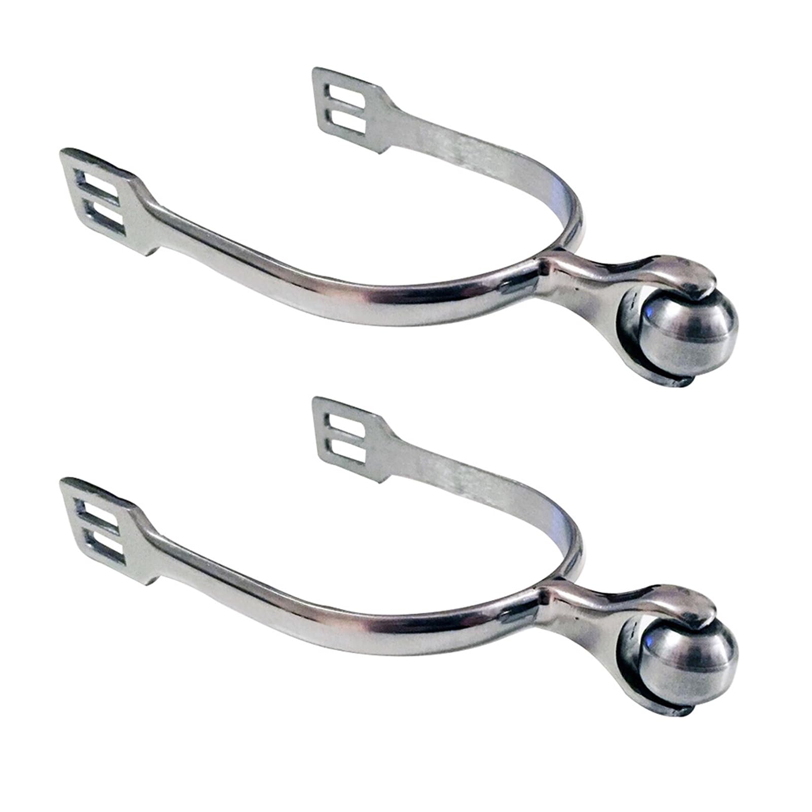 Faderr Horse Spurs, 1 Pair Stainless Steel Equestrian Spurs, Roller Ball Horse Spurs, All Around Walking Horse Roping Spurs Riding Horse Accessory