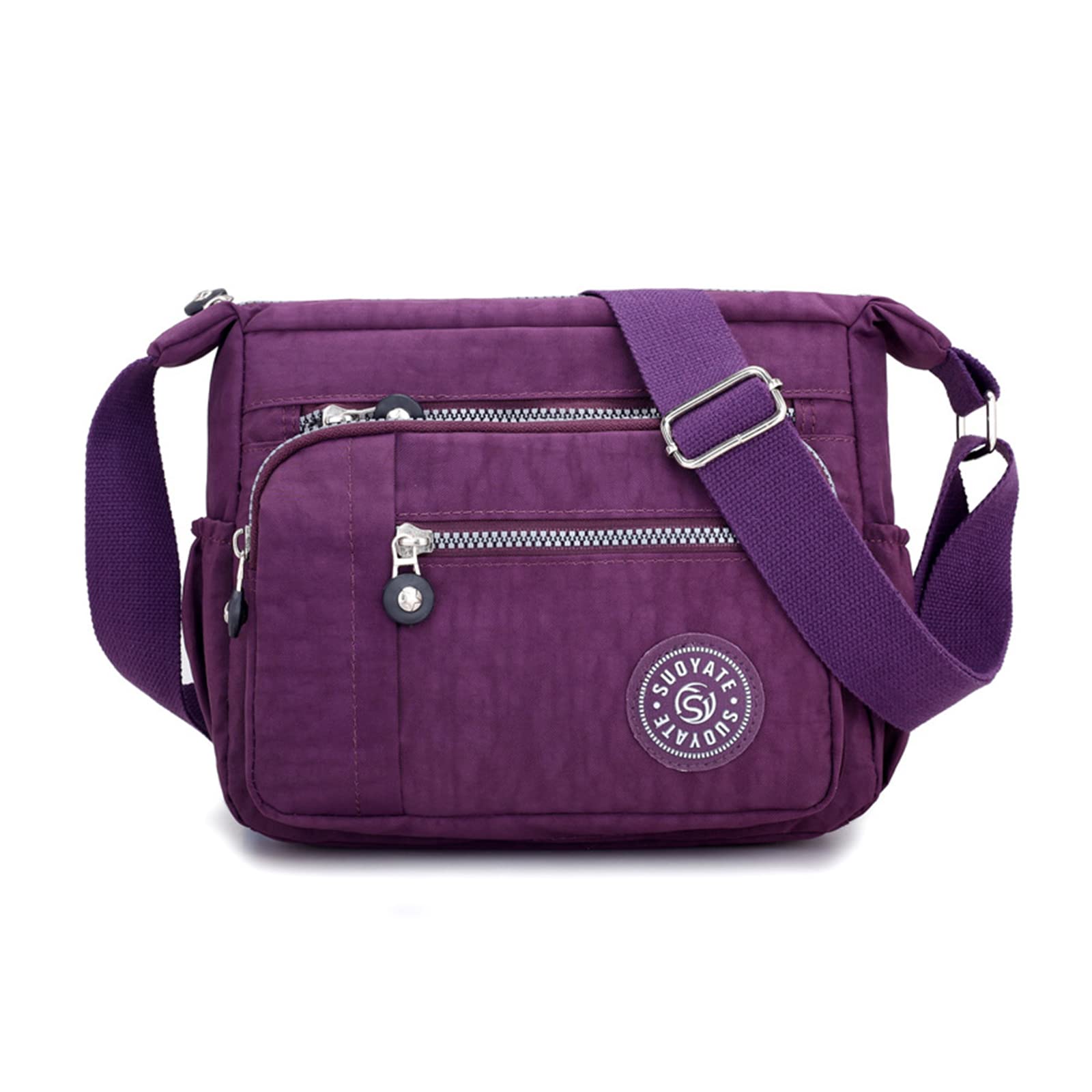 SilverTree Womens Multi Pocket Messenger Cross Body Bag Travel Bag Casual Cross Body Bag Shoulder Bag Handbag for Shopping Travel Hiking Daily (1)