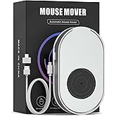 Jerryrun Mouse Jiggler, Undetectable Mouse Mover Device Wiggler Shaker with Drive Free USB Cable and USB Adapter, Physical Automatically Mouse Movement, Keep PC Screen Active, Silver