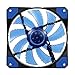 2 Pack Blue 120mm Case Fan Cooling PC and Light Up Computer Case with Cool Look, Long Life Bearing with DC 15 LED Illuminating PC Case. Quiet Durable Fans Enhance Performance of Tower