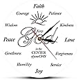 The Geeky Days Put God First Inspirational Quote Christian Silent Non Ticking Wall Clock Religious Family Clock Jesus Biblica The God Quartz Battery Operated Round Wall Watch