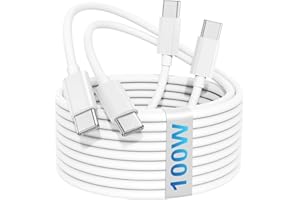 DELONI USB C to USB C Cable Replacement for MacBook Pro Charger, MacBook Air 2020, iPad Pro 12.9 11 inch, iPad Air 5 4, Mini 6, Type C Fast Charging Cord for iPhone 15 Pro Max Plus, 100W/5A (2Pack/6.6FT)