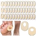 Nuanchu 72 Count Soft Foam Callus Cushions Oval Corn Cushion Self Stick Adhesive Foot Care Pads Waterproof Corn Protectors for Feet Women Men, Beige