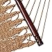 Caribbean Rope Hammock, Large Soft-Spun Polyester Double Net Caribbean Hammock with Spreader Bars for Outdoor Garden Patio, Yard and Porch, 450 lbs Capacity (Brown)