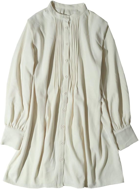 ブラウス レディース 長袖 チュニック ハイネック ロングカフス ボリューム袖 肩パット風 オフィス きれいめ トップス ワンピース チュニック 通販 Amazon