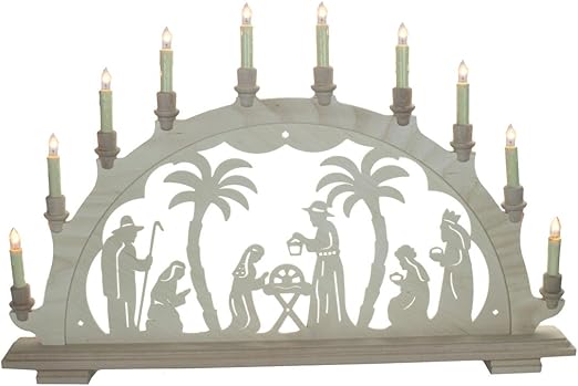 Amazon Com Dregano Christmas Electric Nativity Schwibbogen Arch Home Kitchen