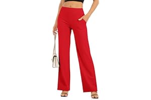 Uowou Wide Leg Pants for Women with Pockets Yoga Pants High Waisted Loose Palazzo Casual Lounge Sweatpants