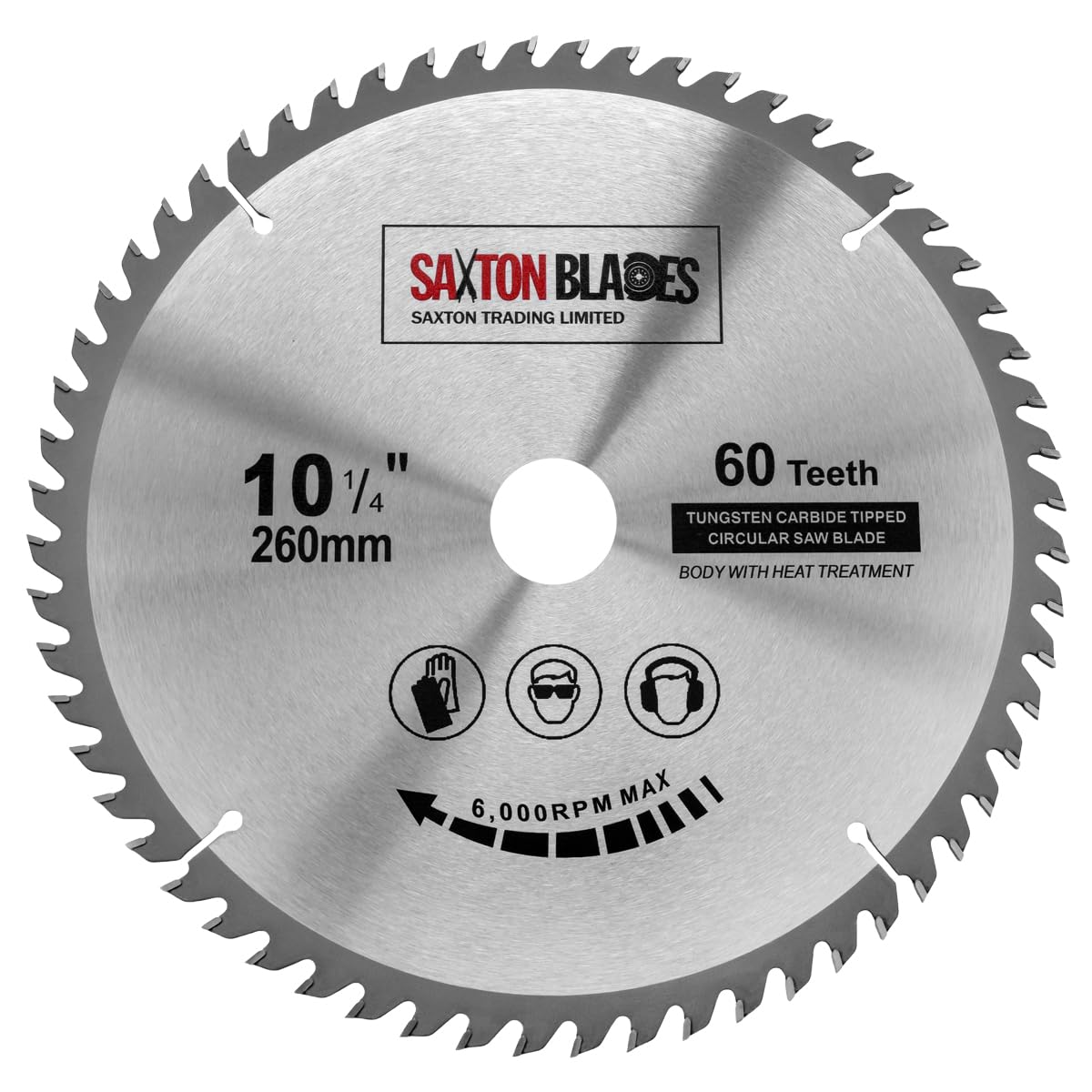Saxton TCT Circular Wood Saw Blade 260mm x 30mm x 60T Festool Bosch Makita Dewalt