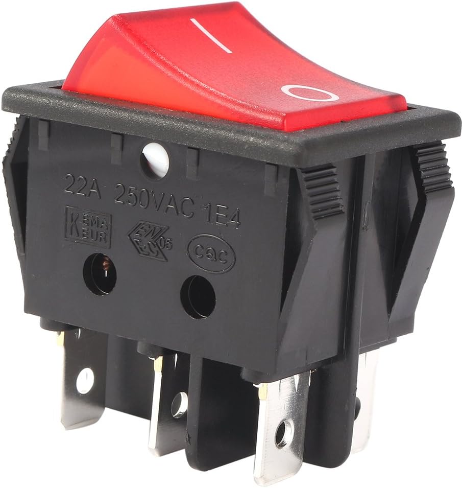 2Pcs AC 20A/125V 15A/250V DPST 4 Pins 2 Position ON/Off Boat Rocker