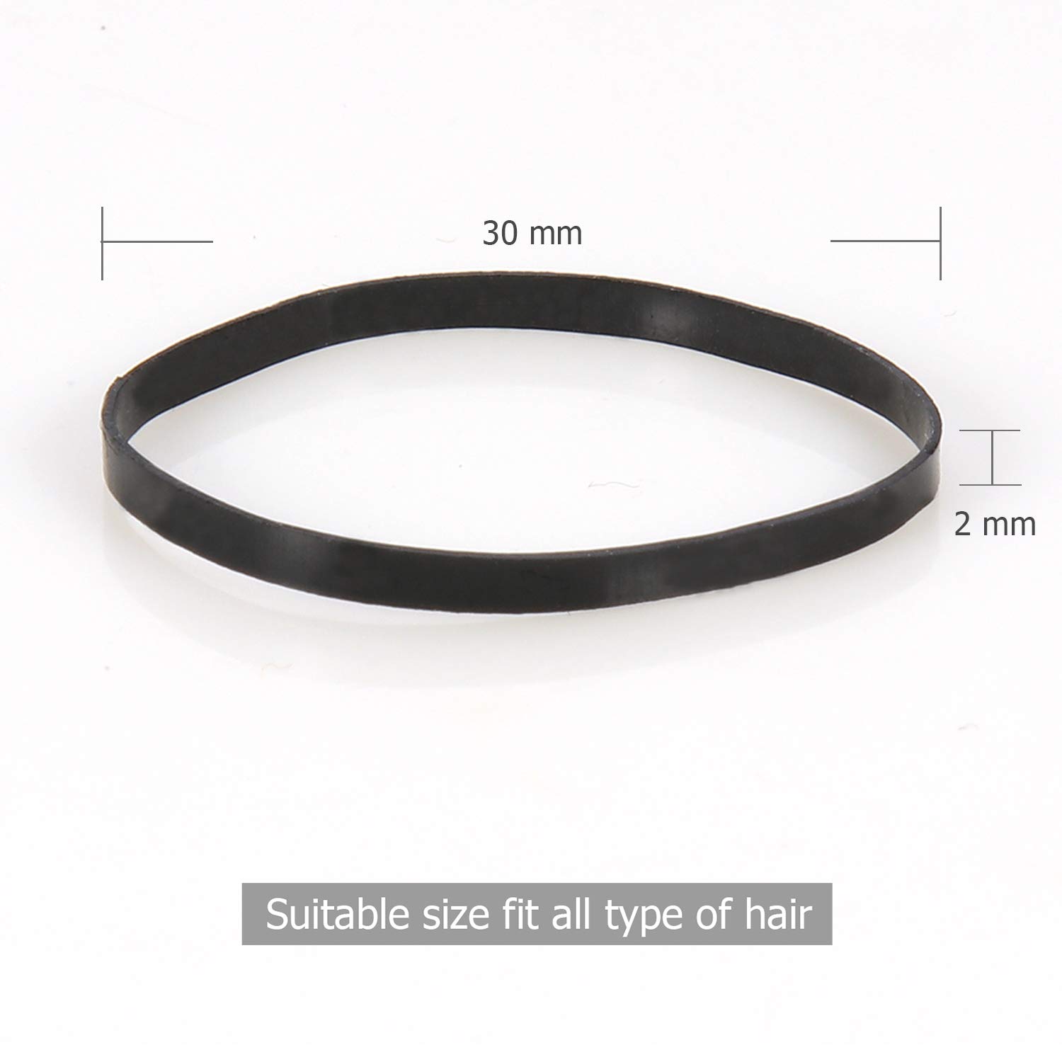 Black Elastic Hair Ties Rubber Bands Mini Polyband Soft Ponytail Holder for Kids Baby Girls Pack Hoyols 1500 : Beauty