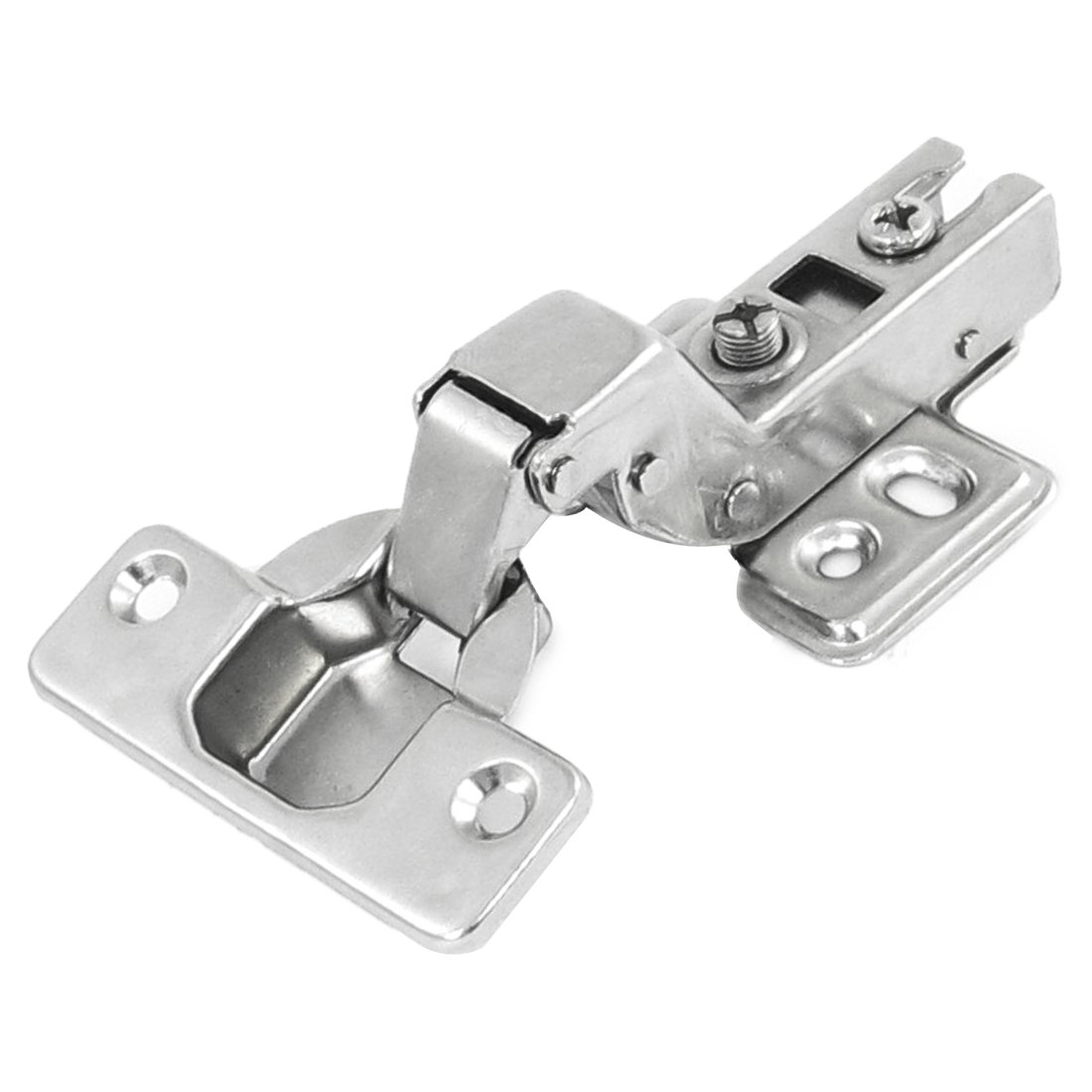 Sourcingmap Silver Tone Stainless Steel Furniture Insert Concealed Cabinet Hinge 4.3"