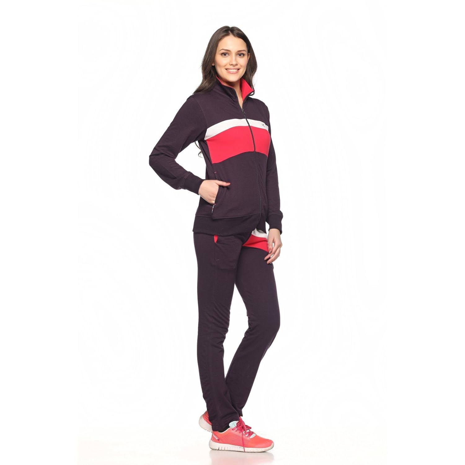 ex10sive fleece wine-rani active wear tracksuit