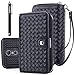 TabPow LG Stylo 3 Case,Weave Zipper Cash Slot, Card Slots, Button, Leather Wallet Case Cover with Detachable Case for LG Stylo 3/ LG Stylo 3 Plus - Weave Black