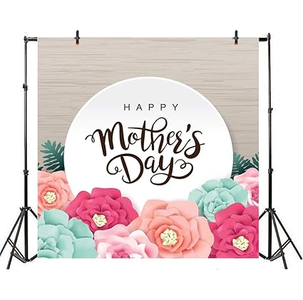Amazon Com Leowefowa 5x5ft Happy Mother S Day Backdrops Wood