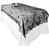 Awtlife Halloween Lace Tablecloth Bat Spider Web For Halloween Party Decor 48"x96"