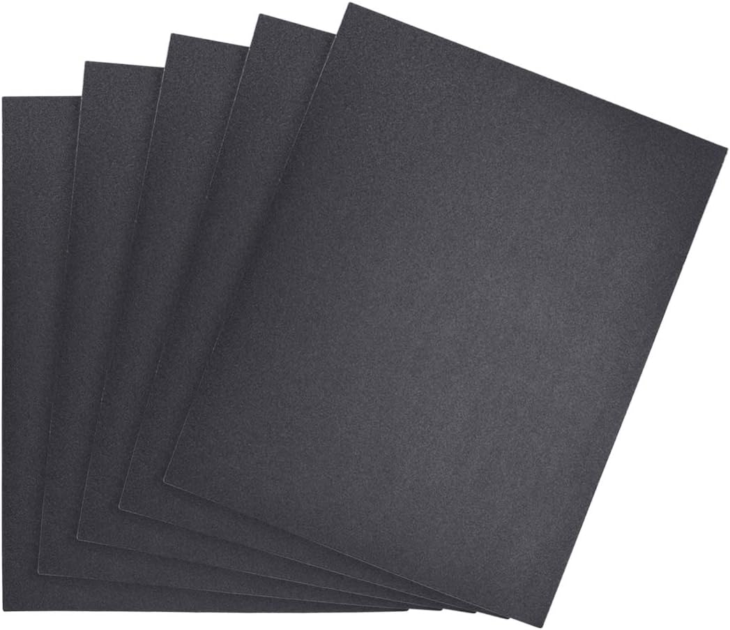 sourcing map 240 Grits Sanding Sheets 9-inch x 11-inch Wet Dry Silicon Carbide Sandpaper for Wood Furniture Metal Polishing 5pcs
