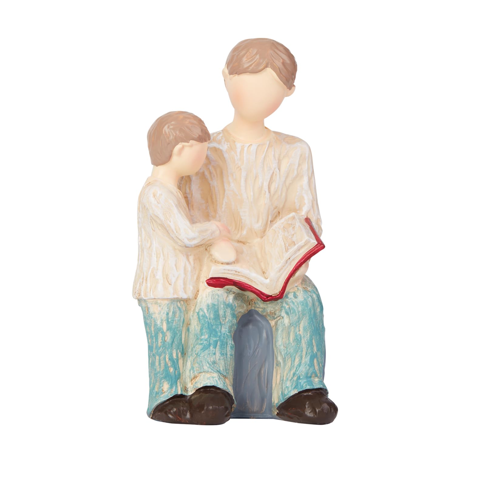 maozyiltle Resin Family Figurines Give Friends Gifts,Couple Hugging Statue，Father Son Statues,Family Meaningful Mementos,Shelf Decor and Valentine's Day (Father and Son A)
