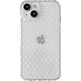 QLTYPRI Cute Phone Case for iPhone 13/iPhone 14 Case Polka Dot Fashion Aesthetic Design for Women Girls, Slim TPU Shockproof Protective Phone Cover for iPhone 13/14 - Clear