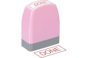 PATIKIL Pink Self-Inking Notice Stamp, Red Ink, 30 x 10mm, 53 x 43 x 21mm