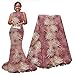 pqdaysun African Lace Fabric Swiss 5 Yards 2019 Nigerian Lace French Beaded Tulle Fabric Wax Fabric for Wedding Party