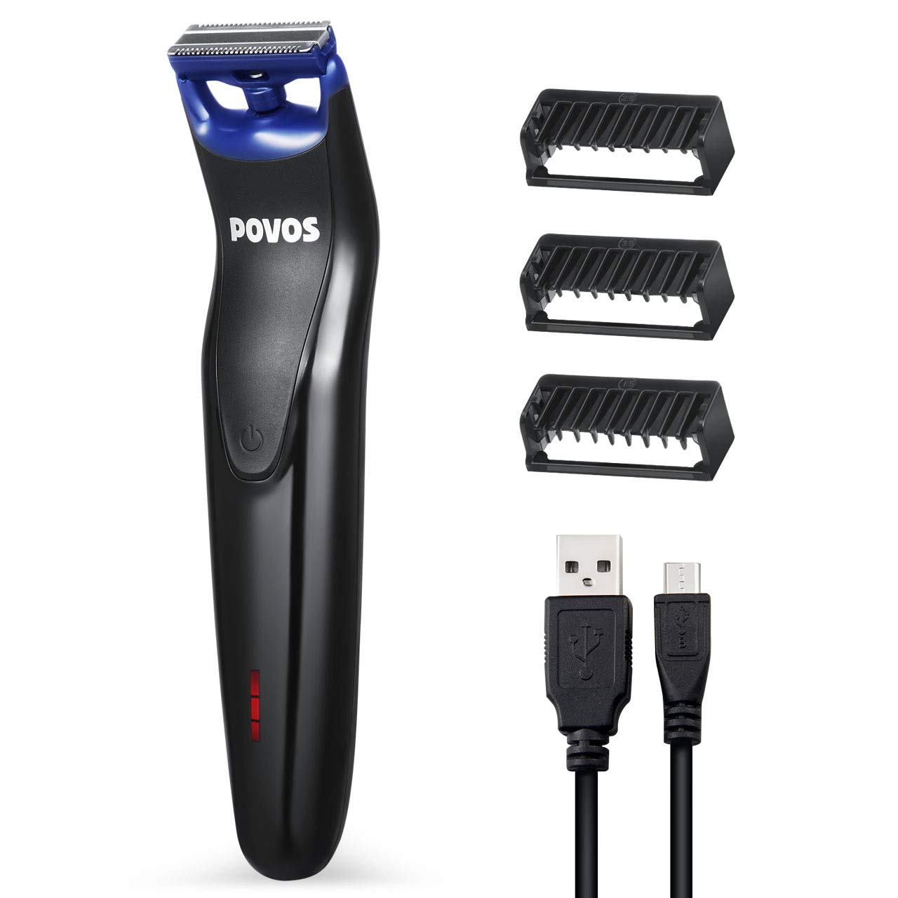 POVOS OneBlade Beard Trimmer, Bidirectional Electric Face&Body Hair