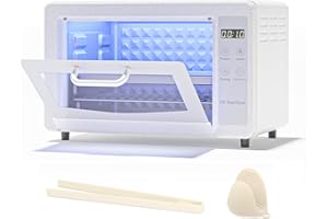 Yofuly Sterilizer for Esthetician, 10L Large Sterilizer for Nail Tools, Multi-Functional Nail Cleaner Box, Large Capacity Cleaning Cabinet for Home Use, Barbers, Beauty Salons, and Spas(white)