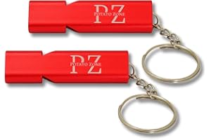 Potato Zone Emergency Whistle – Survival Keychain Whistle Emergency – 120db Loud Safety Whistle for Protection, Camping, Hiking, Sports, Dog Training – Portable Metal Whistle