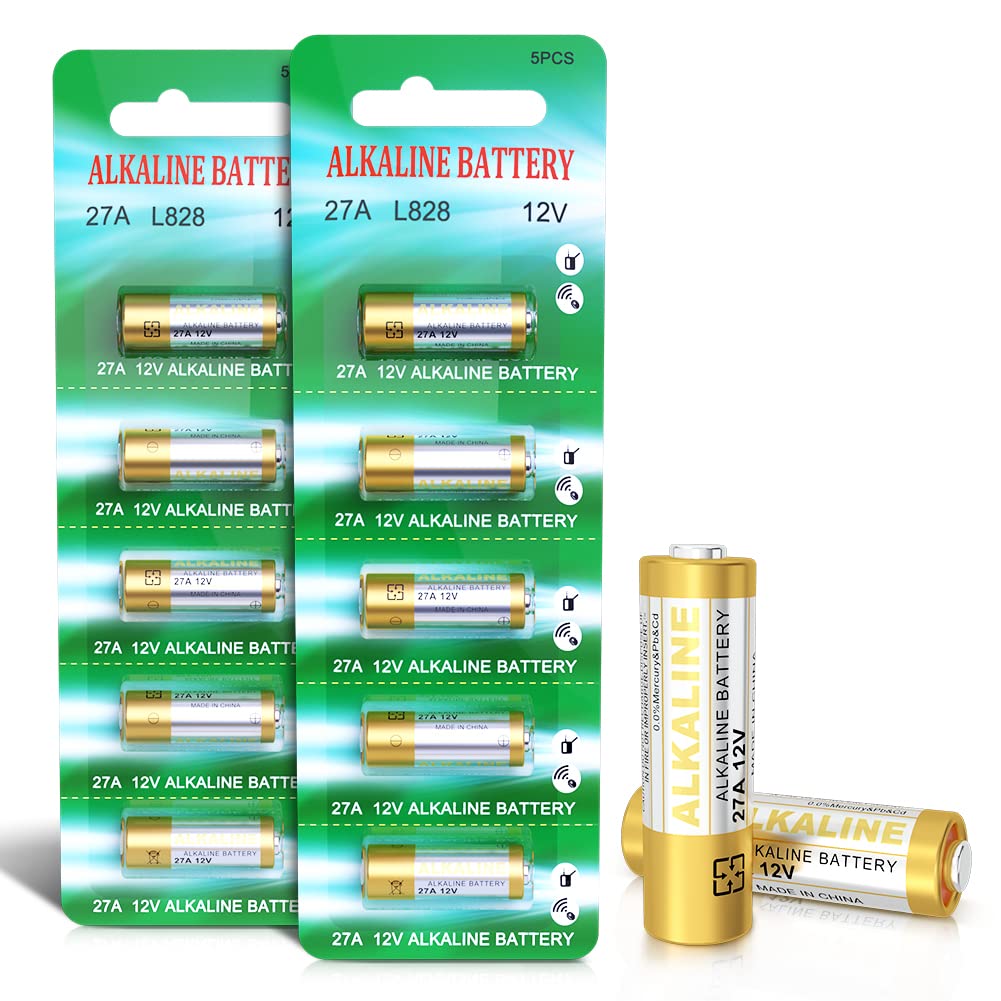 27A 12V Alkaline Batteries A27S MN27 L828 A27 12V Battery (10 Pack)