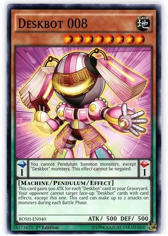 Amazon Com Yu Gi Oh Deskbot 008 Bosh En040 Breakers Of Shadow 1st Edition Common Toys Games
