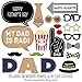 Big Dot of Happiness My Dad is Rad - Father's Day Photo Booth Props Kit - 20 Count