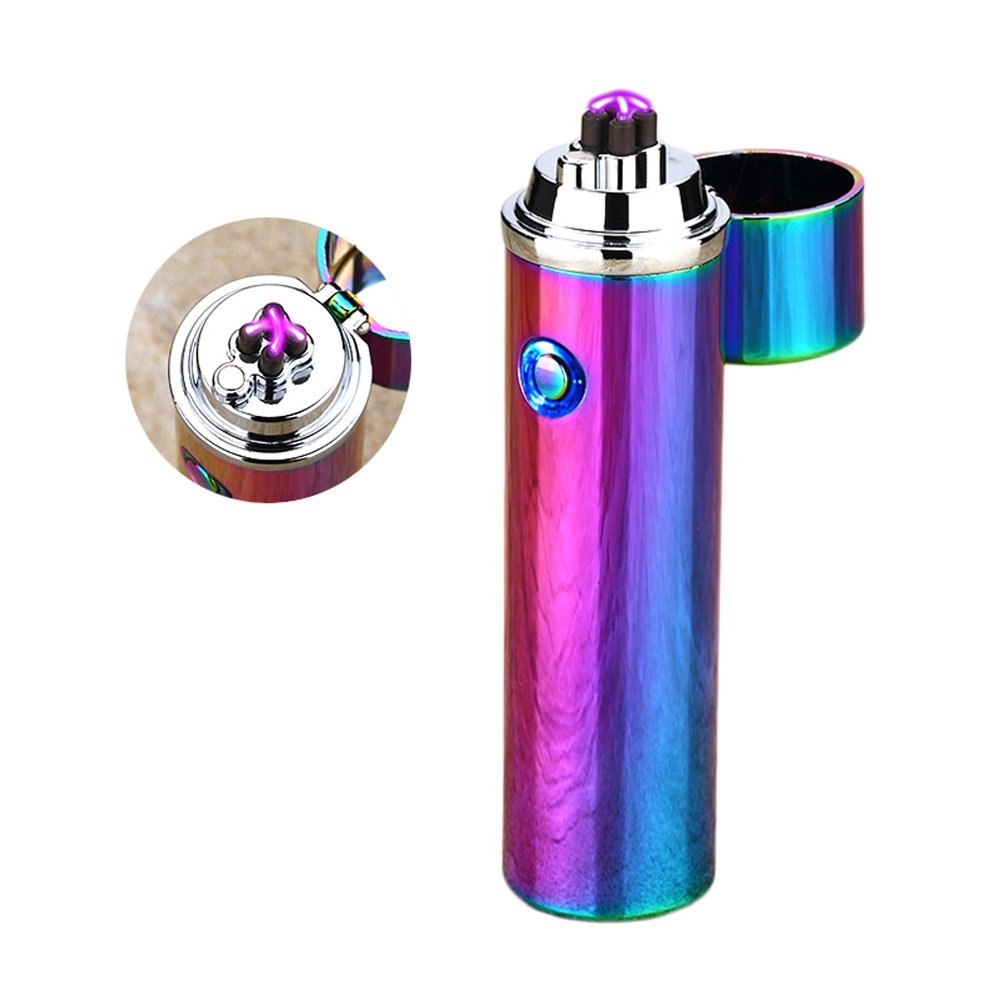 Mechero Electrico SHUNING A prueba de viento doble USB recargable encendedor electrónico