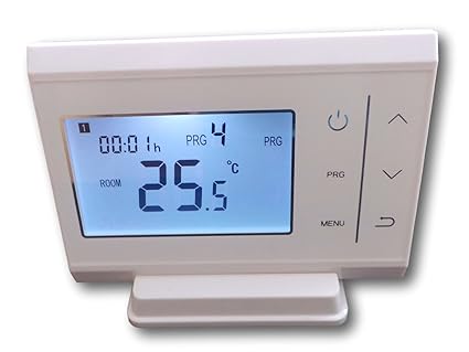 SM-PC®, Digital Funk Raumthermostat Thermostat programmierbar Touchkey weiß Serie:TOP #a40