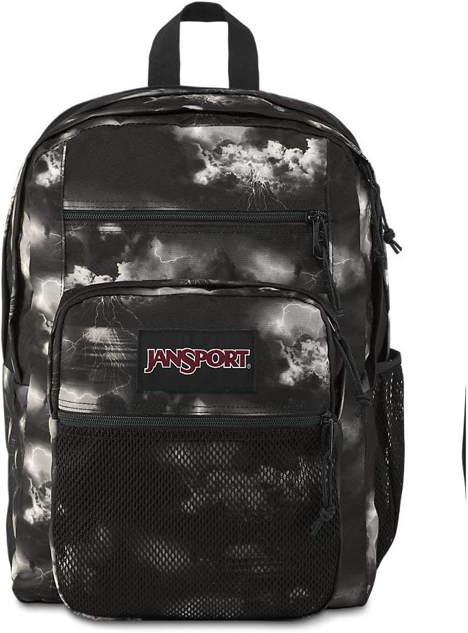 Jansport Big Campus Backpack - Lightweight 15" Laptop Bag | Lightning Clouds