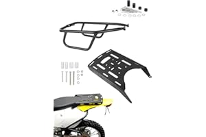 Mantt Side Panel Guard + Rear Rack Set Fit for DRZ400S / DR-Z400 SM 2000-2024 Pannier Racks Top Case Back Side Bag Luggage Ca