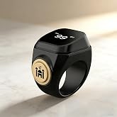 LYZHQHT Smart Tasbih Counter,20mm (10) Muslim Digital Azan Alarm Clock Zikr Ring,APP Support Digital Counter Prayer Reminder Rings, Waterproof 4 Digit Finger Counter for Muslims