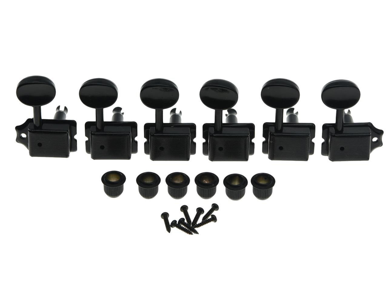Dopro Black Split Shaft Vintage Guitar Tuning Keys Pegs Guitar Tuners Machine Heads for Strat Tele