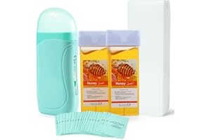 LIDDY DANCE Roll On Wax Kit - Beth lee Honey Soft Wax Roller Refills for Wax Warmer, 100 Wax Strips for At-Home Waxing of Legs, Large Areas, Arms for Women and Men