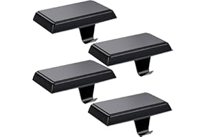 TWOWYHI 4PCS Christmas Stocking Holders Set DIY Stocking Holders with Non-Slip Velvet Base Metal Sturdy DIY Stocking Hangers with No Decoration for Christmas Fireplace Mantle Decor (Black)