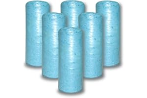 BOXIN Shredded Memory Foam for Bean Bag Filler Pouf Filling Prefect Refill Material for Bean Bag Chair Pillow Stuffing for Stuffed Animals Ottoman Couch Cushion Dog Bed (Blue, 30 Pound (Pack of 6))