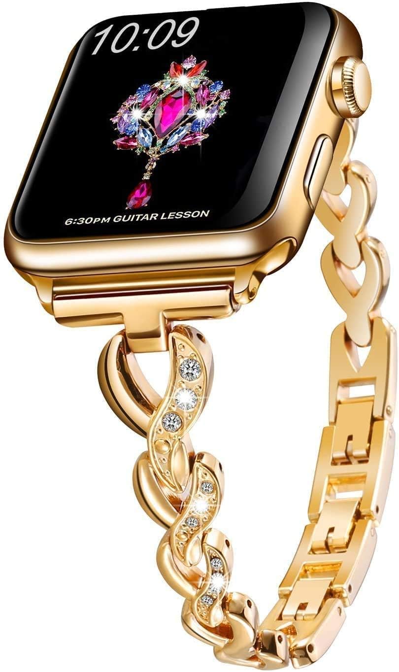 SaNgaiMEi Strap Compatible for Apple Watch 38mm 40mm 41mm 42mm 44mm 45mm 49mm Stainless Steel Metal Replacement iWatch Band for iWatch Series 8 7 6 5 4 3 2 1 SE